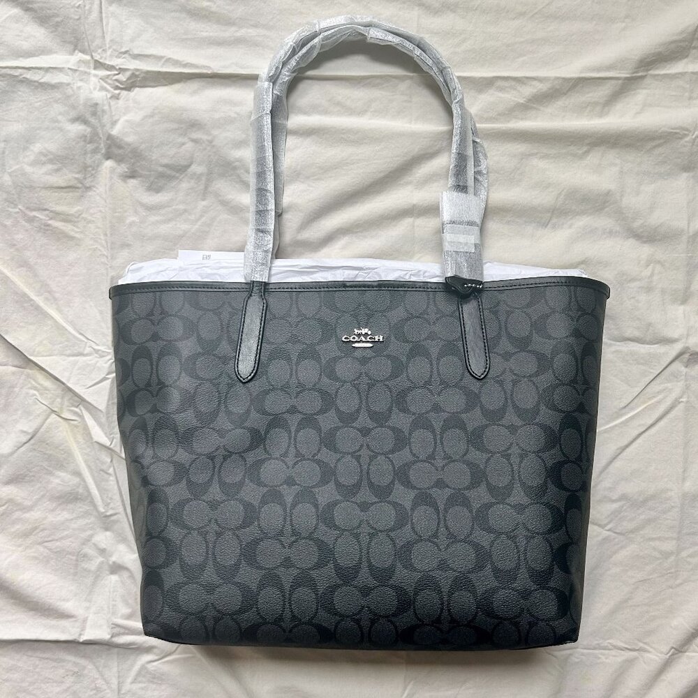 Coach City Tote in Black/Graphite ✦ NEW WITH TAGS ✦